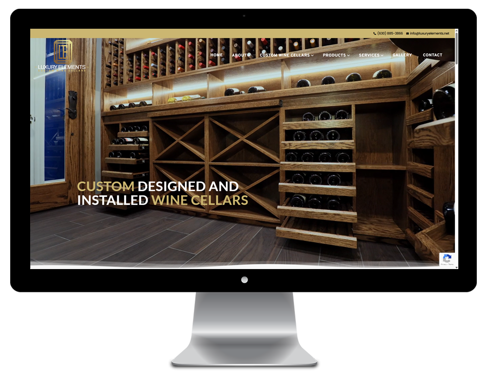 Luxury Elements Wine Cellars Website