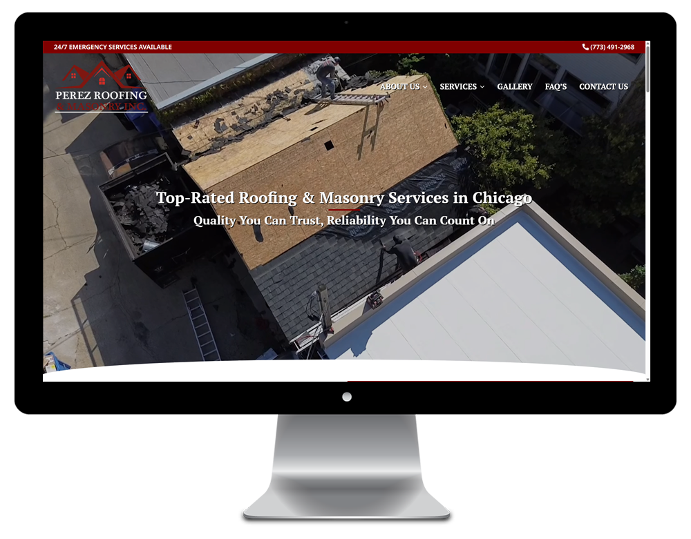Perez Roofing & Masonry Website