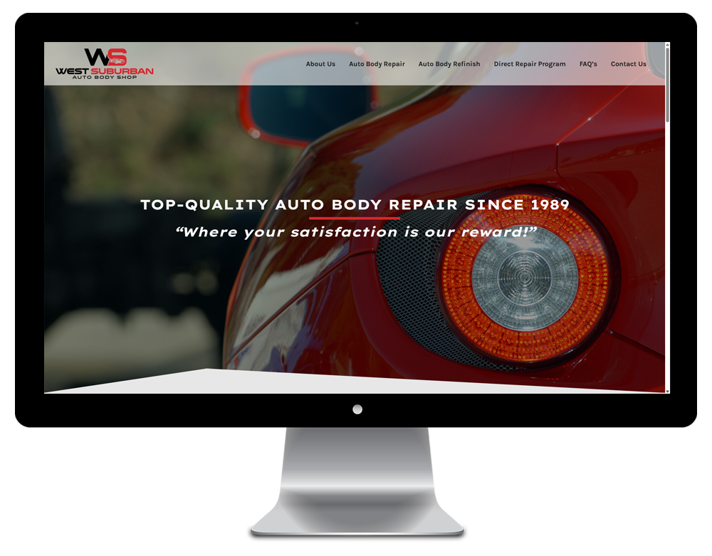 West Suburban Auto Body Shop Website